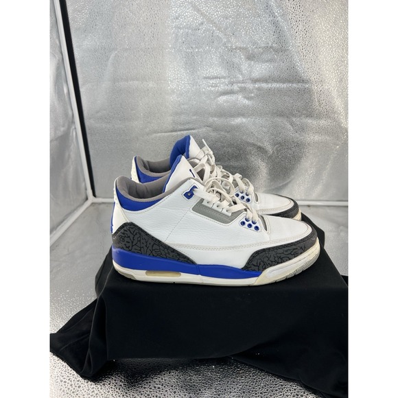 Nike Air Jordan 3 Retro Racer Blue CT8532-145 Size 10 Cement - Picture 1 of 9
